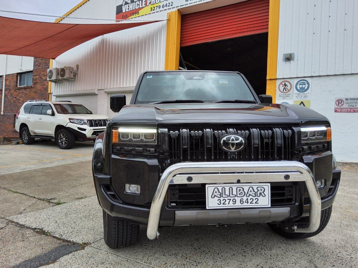 LandCruiser Prado 2025 with AllBars polished nudge bar